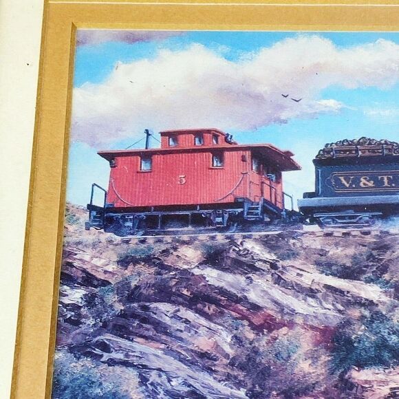 JIM ROZZI Bernard Picture Company Print “Iron Horse And Friend” Framed 1980 - Picture 4 of 8